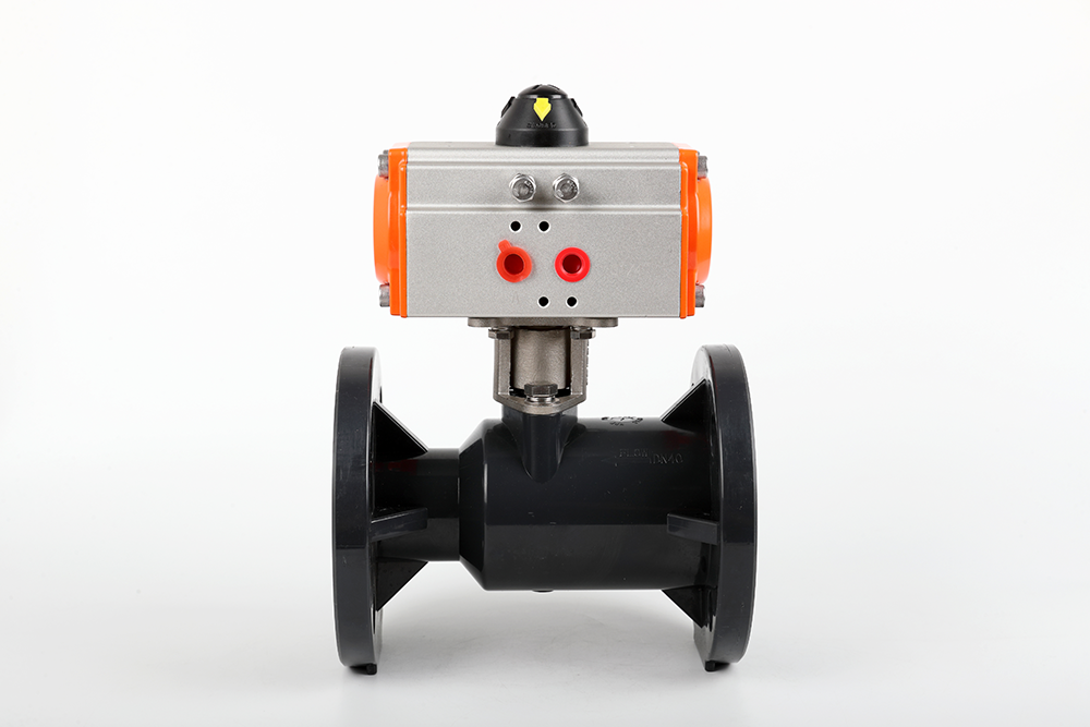 松山气动法兰一体球阀